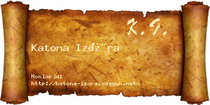 Katona Izóra névjegykártya
